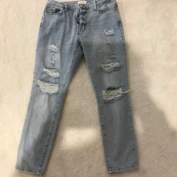 Frame Denim Denim - Frame Le Garçon Distressed Jeans